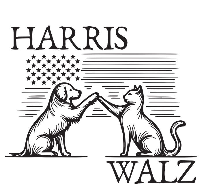 Harris Walz 2024 President American Flag Kamala Harris Waltz T-Shirt