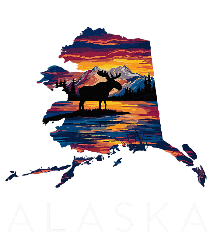 Alaskan Moose Animal Alaska Map Coaster