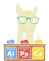 Cool Science Alpaca With Glasses In Front Of Periodic Table T-Shirt