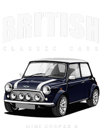 British Classic Car Dark Blue Mini Sports Car Kids Tie-Dye T-Shirt