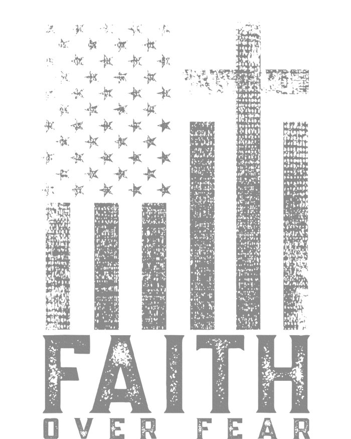 Faith Over Fear Cool Christian Cross American Usa Flag Tie-Dye T-Shirt