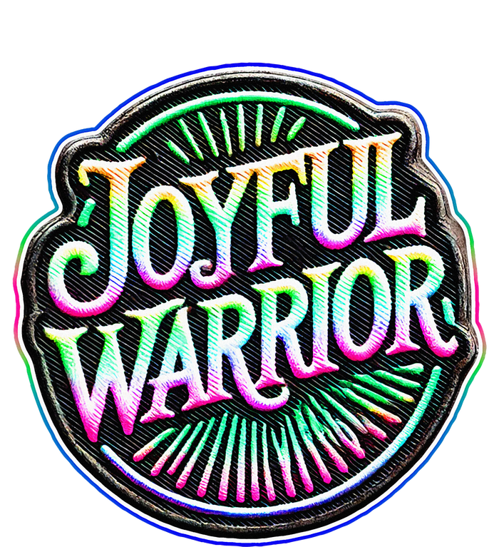 Joyful Warrior Colorful Inspirational Campaign Design T-Shirt