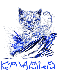 Blue Cats Wave For Kamala Funny Kamala Harris Cat Ladies Kids Hoodie