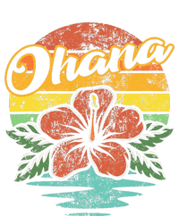 Ohana Hawaiian Family Vintage Retro Hawaii Hibiscus Flower T-Shirt