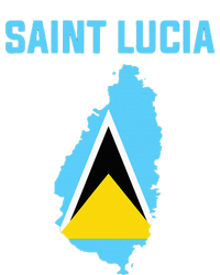 Saint Lucian Flag Inside Map Of Saint Lucia Women’s Perfect Tri Rocker Tank