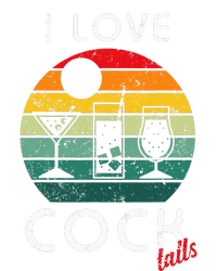 Retro I Love Cocktails Funny Adult Drinking Humor Pun T-Shirt