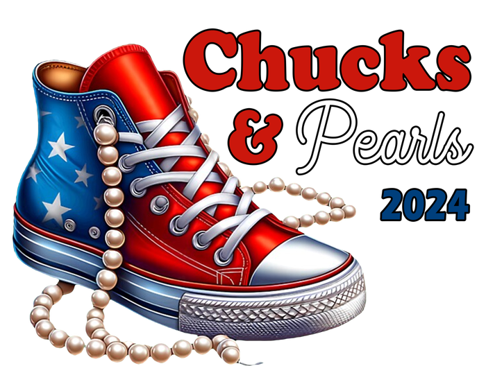 Chucks And Pearls Kamala Harris 2024 Usa Election T-Shirt