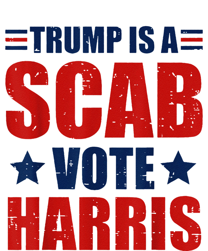 Retro Trump Is A Scab Vote Harris Funny Trump Election 2024 Ceramic Bell Ornament