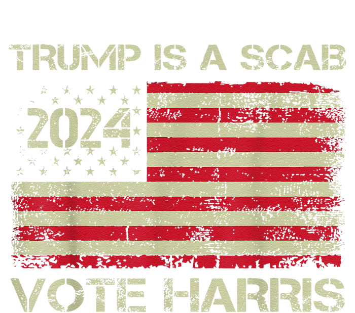 Trump Is A Scab Vote Harris Waltz New Way Move Forward Flag T-Shirt