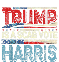 Trump Is A Scab Vote Harris Walz 2024 Kamala American Flag Kids Sweatshirt