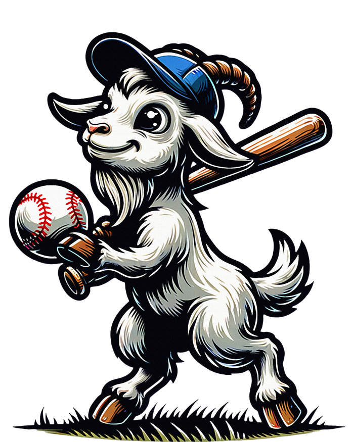 Cute Goat Playing Baseball Pom Pom 12in Knit Beanie