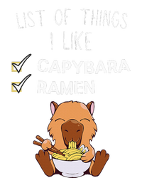 Cute Kawaii Capybara List Of Things I Like Ramen Lover Short Acrylic Beanie