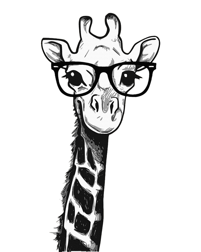 Giraffe With Glasses Gift For Zoo Animal Lovers T-Shirt