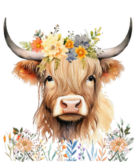 Cute Baby Highland Cow With Flowers Calf Animal Cow Women Short Acrylic Beanie