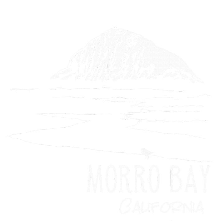 Morro Bay California Morro Rock Ca Drawing Souvenir Line Art Womens Cotton Relaxed Long Sleeve T-Shirt