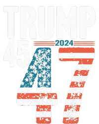 45 47 Trump 2024 American Flag Funny Short Acrylic Beanie