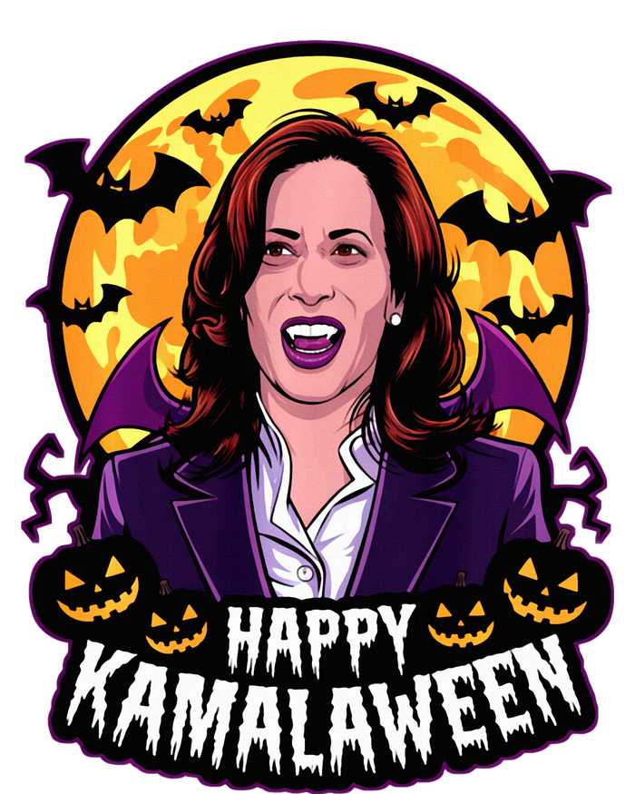 Halloween Kamala Harris Vampire Happy Kamalaween Halloween Long Sleeve Kids Long Sleeve Shirt