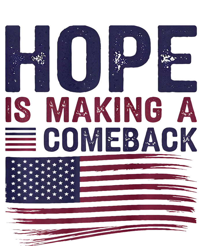 Hope Is Making A Comeback Us Flag Kamala Harris Tim Walz Premium Women's V-Neck T-Shirt