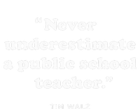 Never Underestimate A Public School Teacher Coach Quote Women's V-Neck T-Shirt