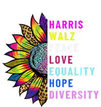 Harris Walz Peace Love Equality Hope Diversity T-Shirt