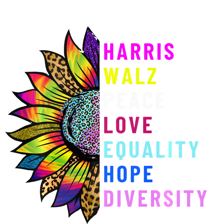 Harris Walz Peace Love Equality Hope Diversity T-Shirt