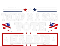 Trump Is A Scab Vote Harris Walz 2024 Kamala American Flag Tie-Dye Long Sleeve Shirt