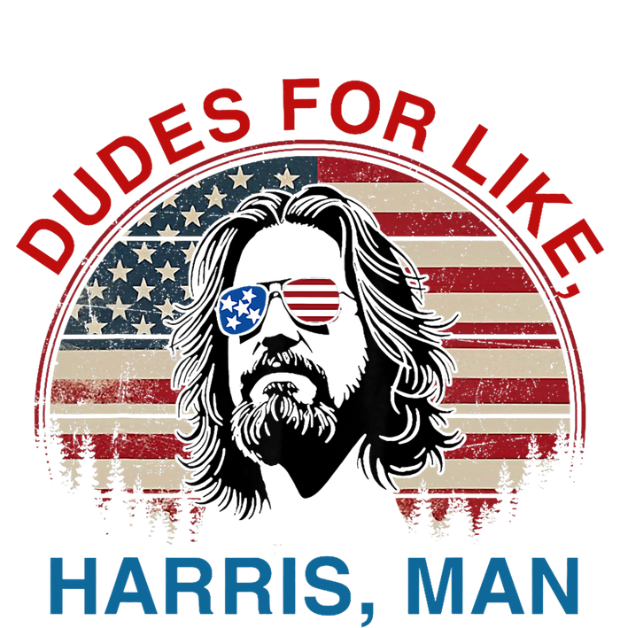 Dudes For Like Harris Man White Dude For Kamala Harris 2024 Women's Racerback Tank