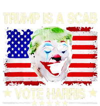 Trump Is Scab Vote Harris Trump Clown American Flag Ceramic Star Ornament