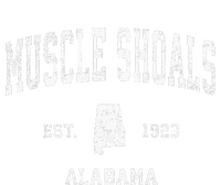 Muscle Shoals Alabama Al Vintage Athletic Sports Design Striped Beanie with Solid Band