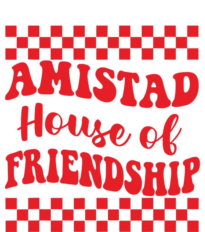 Amistad House Of Friendship House Retro Groovy Friendship Kids Long Sleeve Shirt