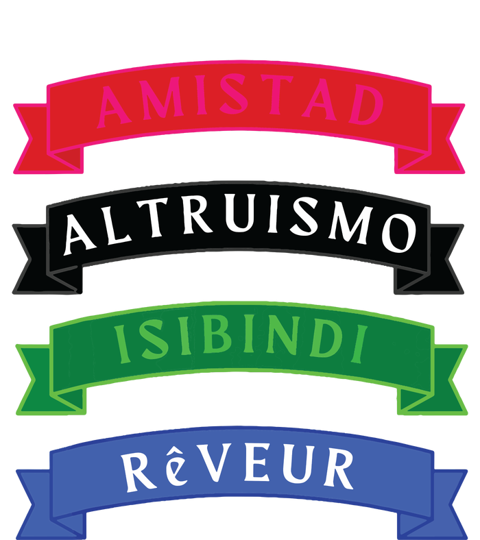 Amistad Isibindi Altruismo Reveur 4 Houses 1 Family T-Shirt