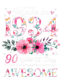 90 Year Old Made In 1934 Floral 90th Birthday Women Tie-Dye T-Shirt