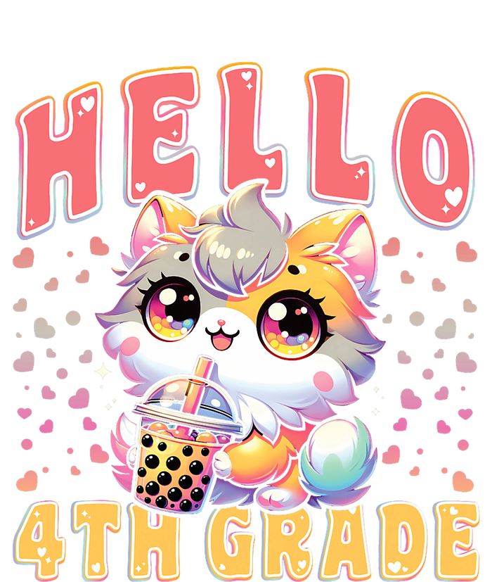 Hello 4th Grade Cat Girl For First Day Of 4th Grade Girl Performance Sprint T-Shirt