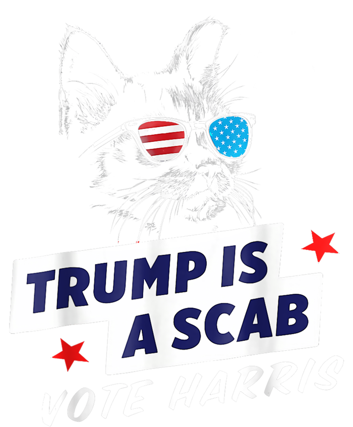 Trump Is A Scab Vote Harris Walz 2024 Childless Cat Lady Yupoong Adult 5-Panel Trucker Hat