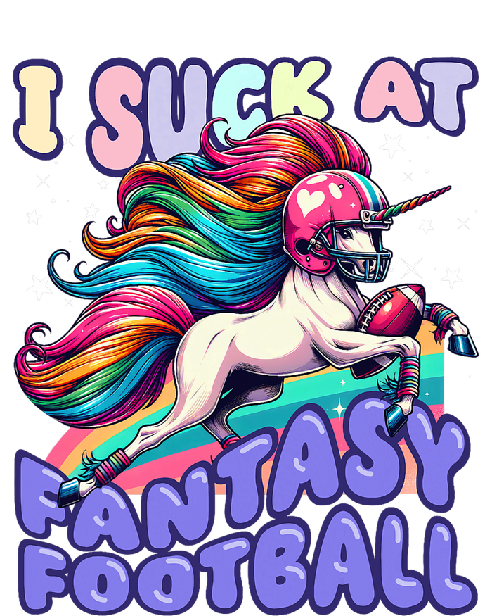 I Suck At Fantasy Football Unicorn Rainbow Loser Cooling Performance Long Sleeve Crew