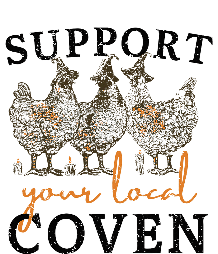 Chicken Support Your Local Coven Witch Girl Farm Lover 25L Jumbo Tote