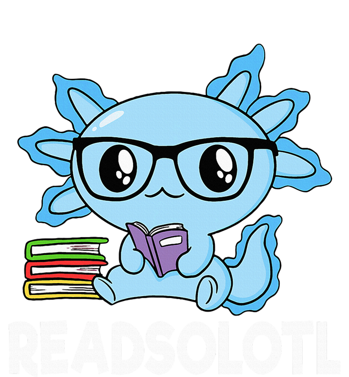 Readsolotl Blue Kawaii Axolotl Book Lover Funny Reading Pajama Set