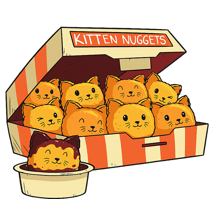 Kitten Nuggets Funny Cats & Chicken Nuggets Lover T-Shirt