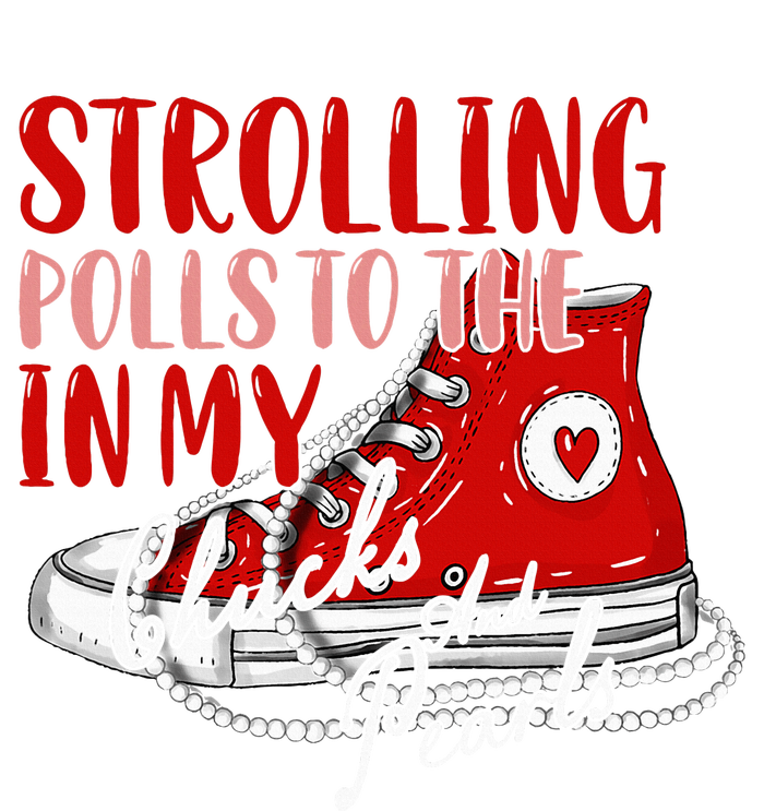 Strolling To The Polls In My Chucks And Pearls Kamala 2024 Women's Fleece Hoodie