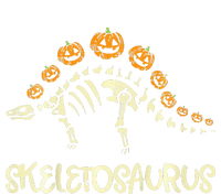 Dinosaur Skeleton Stegosaurus Halloween Cropped Pullover Crew