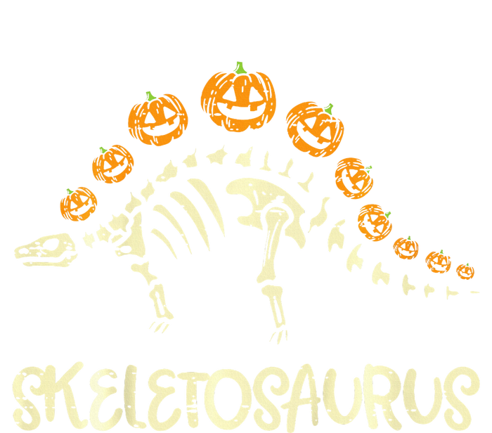 Dinosaur Skeleton Stegosaurus Halloween Cropped Pullover Crew