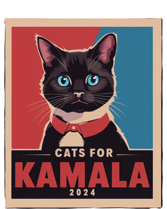 Funny Political Cats For Kamala Dry Zone Grid Polo