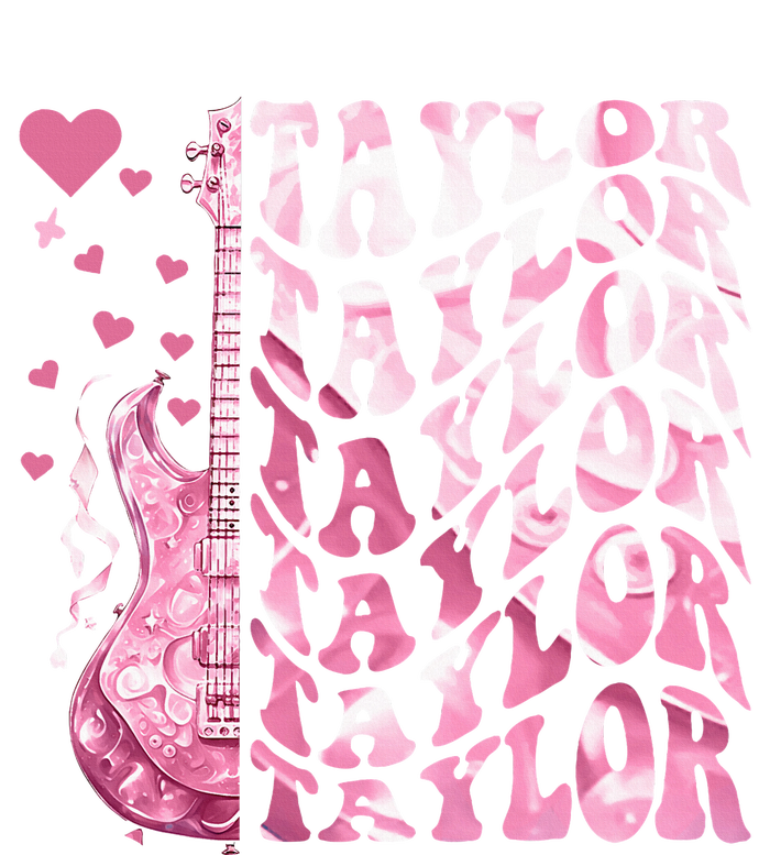 Girl Retro Taylor First Name Personalized Groovy Birthday Women's Fleece Hoodie