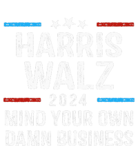 Harris Walz Waltz 2024 Mind Your Own Damn Business Women's Long Sleeve Flannel Pajama Set 