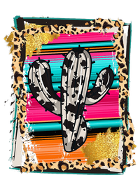 Serape Cactus Leopard Cow Pattern Print Cowgirl Rodeo Womens Funnel Neck Pullover Hood