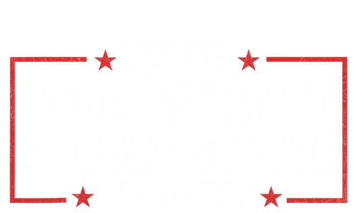 Never Underestimate A Public School Teacher Ceramic Star Ornament