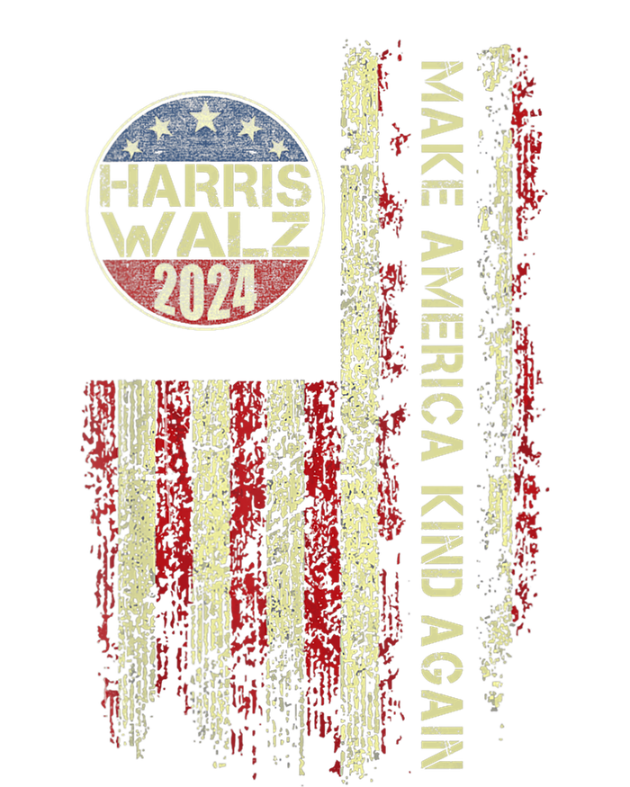 Harris Waltz 2024 Vintage America Flag Women's Knotted Racerback Tank