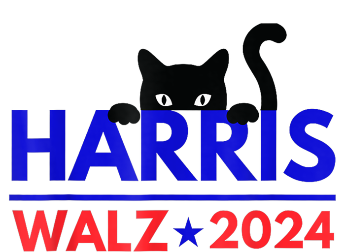 Harris Walz 2024 Funny Cat Election Kamala Harris Tim Waltz T-Shirt