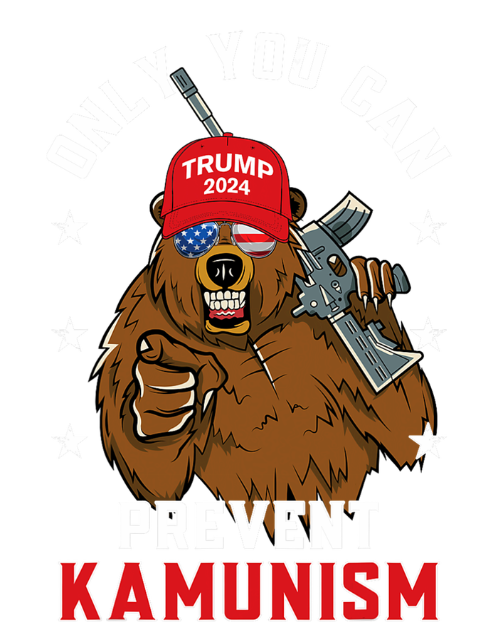 Trump Bearmaga 2024 Only You Can Prevent Kamunism Womens Cotton Relaxed Long Sleeve T-Shirt