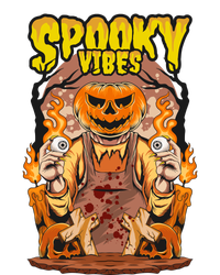 Spooky Halloween Pumpkin And Flames Graphic T-Shirt